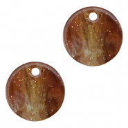 Hangers van resin 12mm Multicolor brown