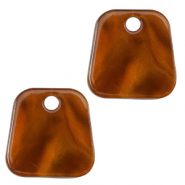 Hangers van resin trapezium Topaz brown
