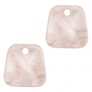 Hangers van resin trapezium glitter Hortensia pink