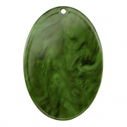 Hangers van resin ovaal Moss green