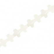 Schelp kralen cross White