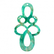 Hangers van resin barok Turquoise-green