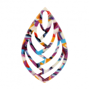 Hangers van resin blad Multicolor confetti