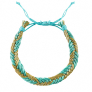 Hippe armbanden Blue-gold