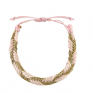Hippe armbanden Light pink-gold
