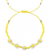 Hippe armbanden flower Yellow-white