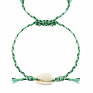 Hippe armbanden kauri Green-white