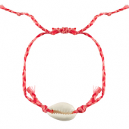 Hippe armbanden kauri Red-pink