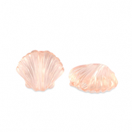 Acryl kralen shell Transparent salmon pink
