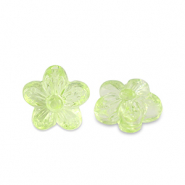Acryl kralen flower Transparent light green