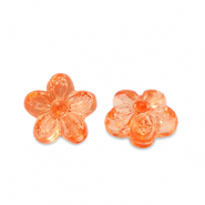 Acryl kralen flower Transparent orange