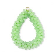 Hangers van facet drop Light green
