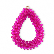 Hangers van facet drop Fuchsia