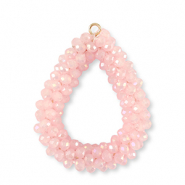 Hangers van facet drop Light pink