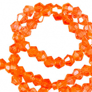 Top Bicone facet kralen 6mm Vibrant orange