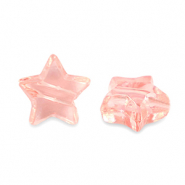 Acryl kralen star Transparent salmon pink