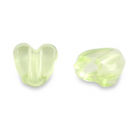 Acryl kralen heart Transparent light green