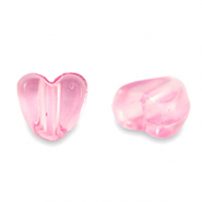 Acryl kralen heart Transparent pink