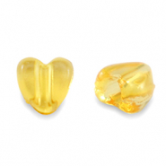 Acryl kralen heart Transparent spectra yellow