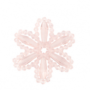 Hangers van facet flower Pink