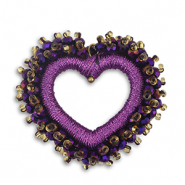 Hangers van facet heart Grape purple
