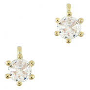 TQ metaal brass bedels zirconia Gold