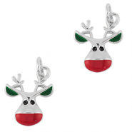 TQ metaal brass bedels reindeer Silver