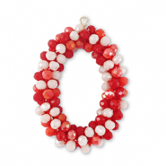 Oorbellen van facet oval Multicolour