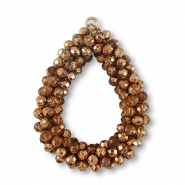 Hangers van facet drop Copper brown