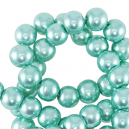 Glasparels rond 8mm Mint green