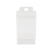 Sieraad opbergbakje tube rechthoek Transparant