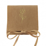 Sieradenzakje bloem Sierra brown-gold
