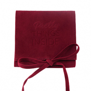 Sieradenzakje "Pretty things inside" Burgundy red