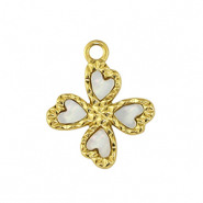Roestvrij stalen (RVS) Stainless steel bedel flower Gold