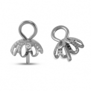 Benodigdheden van Stainless steel Roestvrij staal (RVS) eindkapjes voor kralen Silver