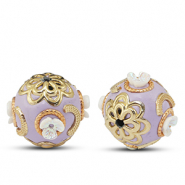 Kralen bohemian Lilac-gold