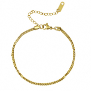 Armbanden van Stainless steel Roestvrij staal (RVS) Gold