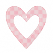 Hangers van resin heart Pink
