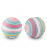 Siliconen kralen 15mm rond Multicolor