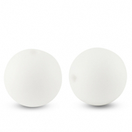 Siliconen kralen 15mm rond White