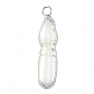 Zoetwater parels bedel tooth Silver-Natural white