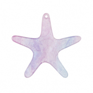 Hangers van resin starfish Purple