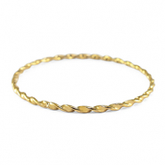 Armbanden van Stainless Steel Roestvrij staal (RVS) twisted Gold