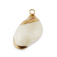 Schelp hanger special Snail Ivory-gold