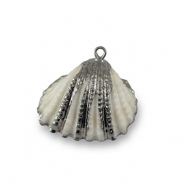 Schelp hanger special Scallop White-silver