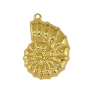 Bedels van Stainless steel Roestvrij staal (RVS) sea shell Gold