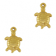 Bedels van Stainless steel Roestvrij staal (RVS) turtle Gold