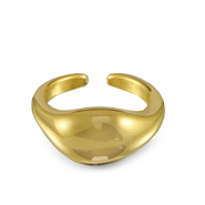 Ringen van Stainless steel Roestvrij staal (RVS) drop Gold