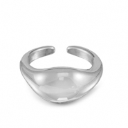Ringen van Stainless steel Roestvrij staal (RVS) drop Silver
