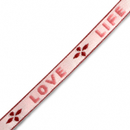 Tekstlint "love life" Pink-warm red